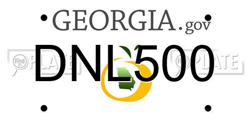 DNL500 Georgia License Plate