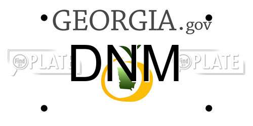 DNM Georgia License Plate