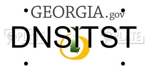 DNSITST Georgia License Plate