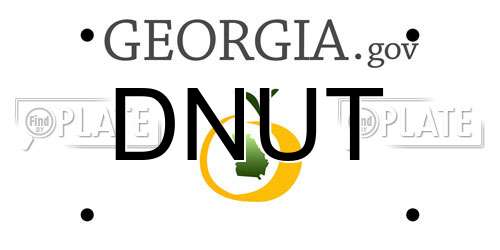DNUT Georgia License Plate