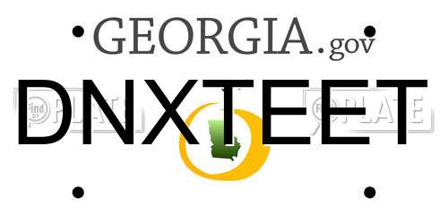 DNXTEET Georgia License Plate