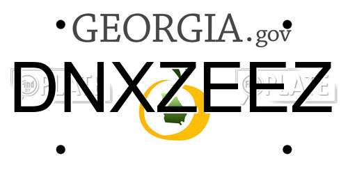DNXZEEZ Georgia License Plate