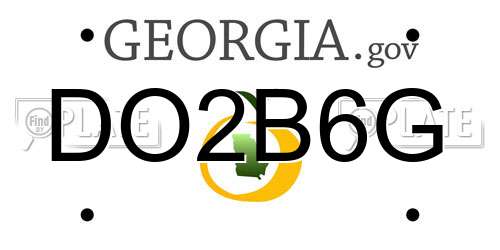 DO2B6G Georgia License Plate