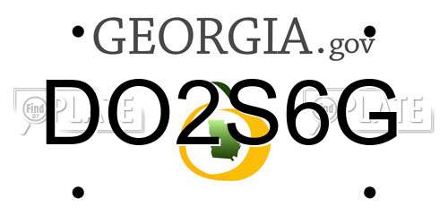 DO2S6G Georgia License Plate