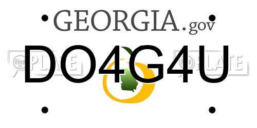 DO4G4U Georgia License Plate