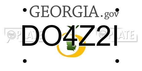 DO4Z2I Georgia License Plate