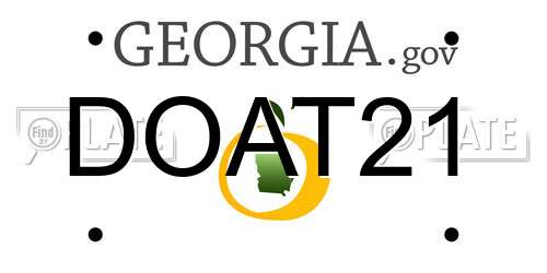 DOAT21 Georgia License Plate