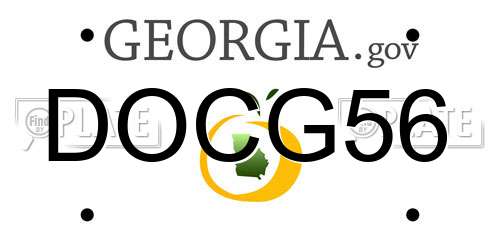 DOCG56 Georgia License Plate