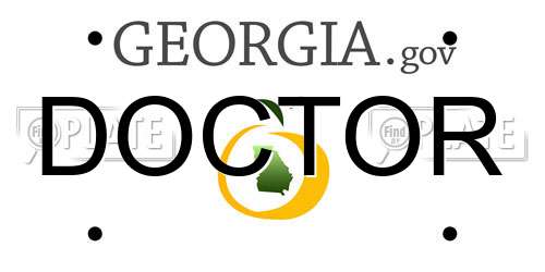 DOCTOR Georgia License Plate