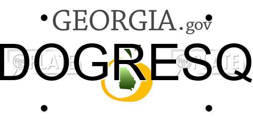 DOGRESQ Georgia License Plate