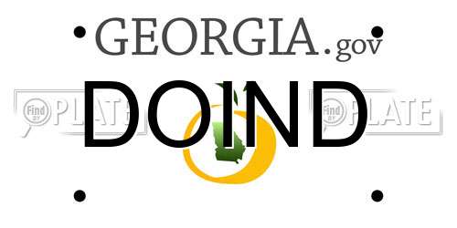 DOIND Georgia License Plate