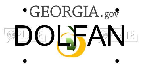 DOLFAN Georgia License Plate
