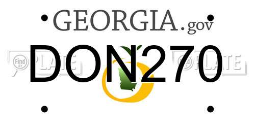 DON270 Georgia License Plate
