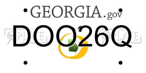 DOO26Q Georgia License Plate
