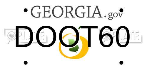 DOOT60 Georgia License Plate