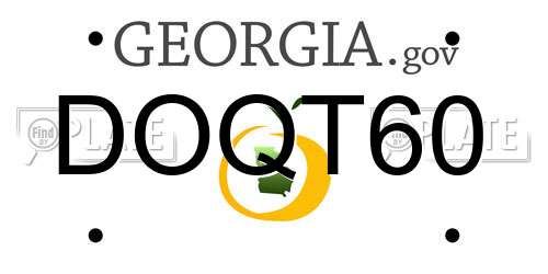 DOQT60 Georgia License Plate