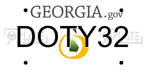 DOTY32 Georgia License Plate