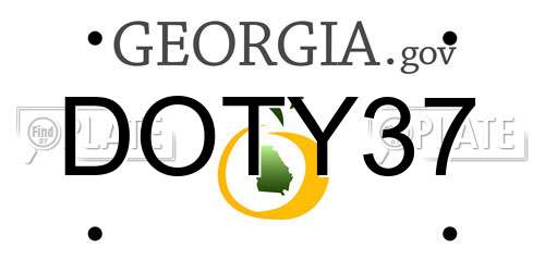 DOTY37 Georgia License Plate