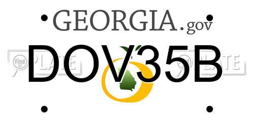 DOV35B Georgia License Plate
