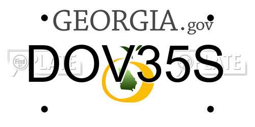 DOV35S Georgia License Plate