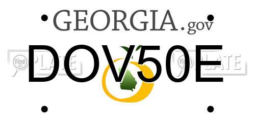 DOV50E Georgia License Plate