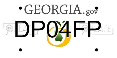 DP04FP Georgia License Plate