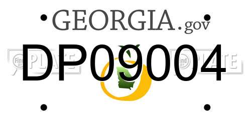 DP09004 Georgia License Plate