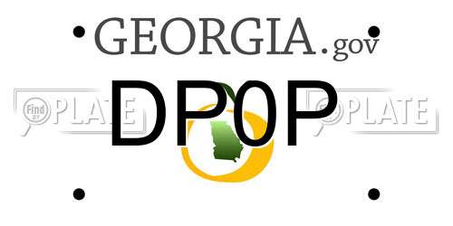 DP0P Georgia License Plate