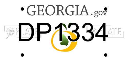 DP1334 Georgia License Plate