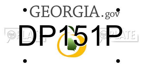 DP151P Georgia License Plate