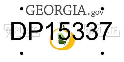 DP15337 Georgia License Plate