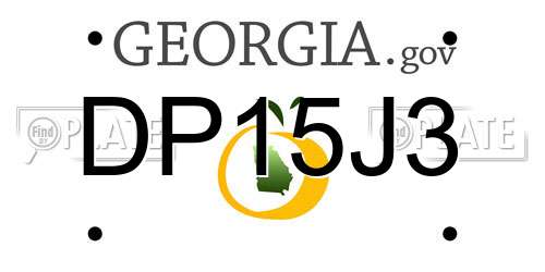 DP15J3 Georgia License Plate