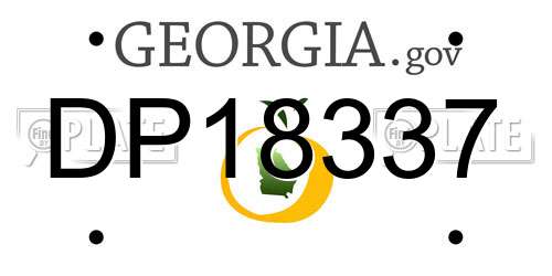 DP18337 Georgia License Plate