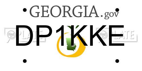DP1KKE Georgia License Plate