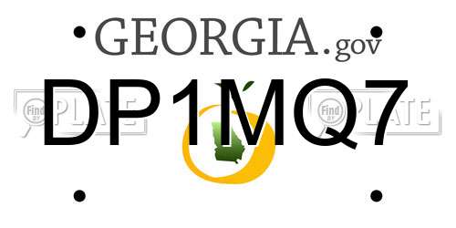 DP1MQ7 Georgia License Plate