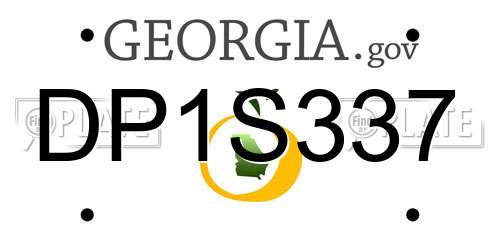 DP1S337 Georgia License Plate