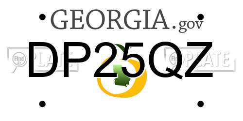 DP25QZ Georgia License Plate