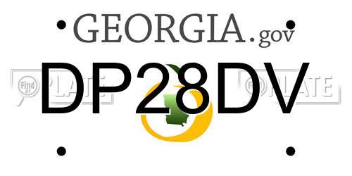 DP28DV Georgia License Plate