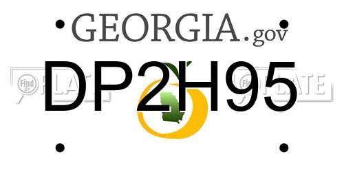 DP2H95 Georgia License Plate