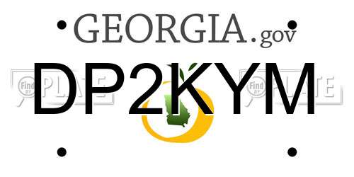 DP2KYM Georgia License Plate