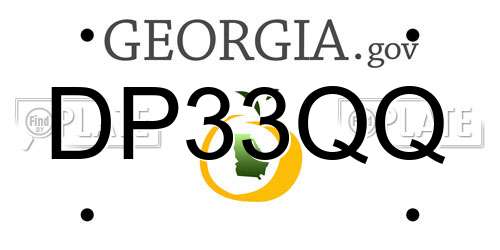 DP33QQ Georgia License Plate