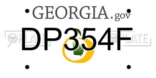 DP354F Georgia License Plate
