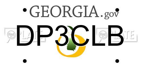DP3CLB Georgia License Plate