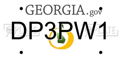 DP3PW1 Georgia License Plate
