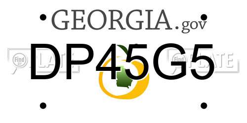 DP45G5 Georgia License Plate