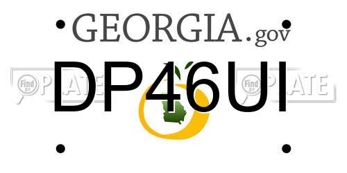 DP46UI Georgia License Plate