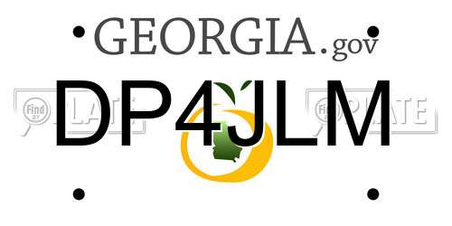 DP4JLM Georgia License Plate