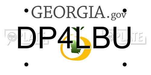 DP4LBU Georgia License Plate