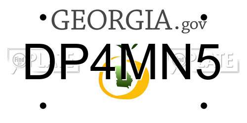 DP4MN5 Georgia License Plate