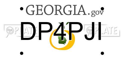 DP4PJI Georgia License Plate
